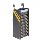 Ranger Design Partskeeper cabinet with 8 carry cases van shelving, 16"d x 20"w x 44 1/2"h, N4-PS20-8