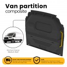 Ranger Design Contoured safety Van partition, Solid, Composite, compatible with Ford Transit Medium Roof, 3310-FTM