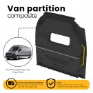 Ranger Design Partition -  Full Composite, Window, Sprinter High-Roof, 3320-DH