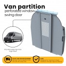 Ranger Design Swing Door Van Partition with Perforated Window, Steel, Sprinter High Roof