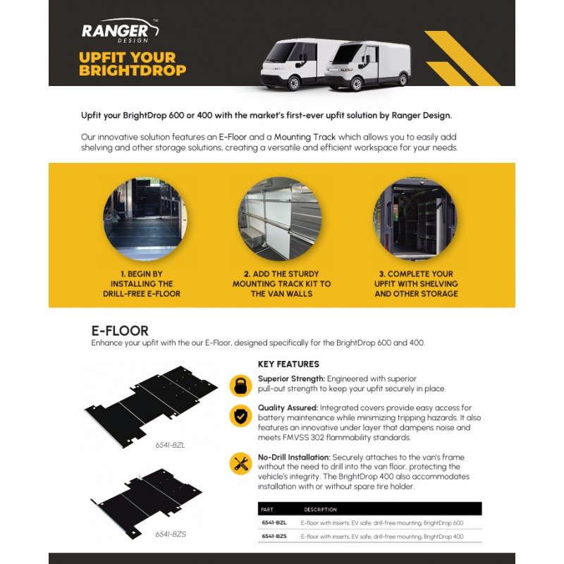 Contractor Package, Chevrolet BrightDrop 600, Includes E-Floor & Mo ...