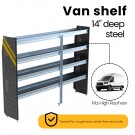 Ranger Design Steel Shelving Unit for High Roof Van, 14" x 62" x 84", N5-RS84-4