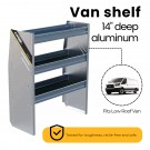 N4 Composite Aluminum Van Shelving, 36&Prime; Wide, 3 Trays &ndash; N4-RA36-3C