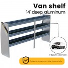 N4 Composite Aluminum Van Shelving, 84&Prime; Wide, 3 Trays &ndash; N4-RA84-3C