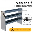N4 Composite Aluminum Van Shelving, 60&Prime; Wide, 3 Trays &ndash; N4-RA60-3C