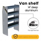 N5 Composite Aluminum Van Shelving, 36&Prime; Wide, 4 Trays &ndash; N5-RA36-4C