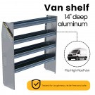 N5 Composite Aluminum Van Shelving, 60&Prime; Wide, 4 Trays &ndash; N5-RA60-4C