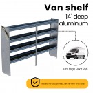 N5 Composite Aluminum Van Shelving, 96&Prime; Wide, 4 Trays &ndash; N5-RA96-4C