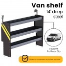 Ranger Design P4 Series Cargo Van Shelving, 60" Wide, 3 Trays, P4-RS60-3