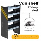 Ranger Design Steel Shelving Unit for Deep High Roof Van,18" x 62" x 36",Model: N5-DS36-4