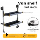 Ranger Design Fold-Away Shelf unit, with 2 shelves, 64"h x 48"w, F5-RA48-2