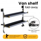 Ranger Design Fold-Away Shelf unit, with 2 shelves, 64"h x 72"w, F5-RA72-2