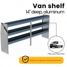 Ranger Design Aluminum Shelving Unit for Low Roof Van,14" x 44.5" x 96",Model: N4-RA96-3